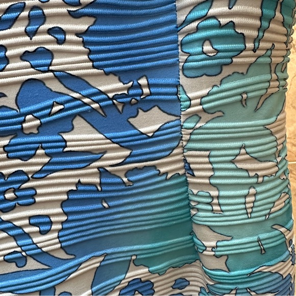 Jennifer Lopez Santorini Escape Ombre Floral Hawaiian Sleeveless Dress PS - Picture 5 of 13